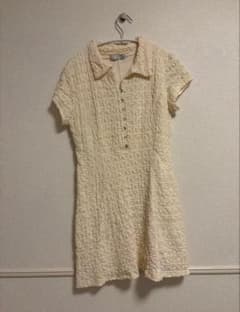 MOUSSY アイボリー ミニワンピース 半袖のサムネイル