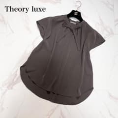 近年✨セオリーリュクス ボウタイフレンチスリーブブラウス ウォッシャブル 近年✨セオリーリュクス ボウタイフレンチスリーブブラウス