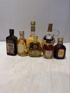 未開栓・古酒】特級ウイスキー ブランデー ミニボトル 7本セット 昭和
