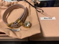 miumiu レザー クリスタル ブレスレットのサムネイル
