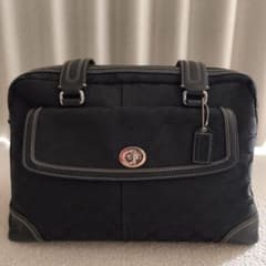 COACH ボストンバッグシグネチャー トートバッグ ブラックのサムネイル