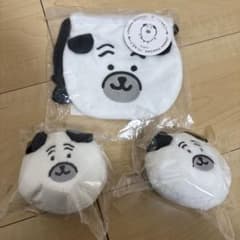 ナガノのくま　くじ　E賞　おかおマスコットバッジ（パグ）セット　おまけ付きのサムネイル