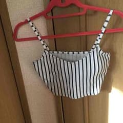 ストライプ♡ビスチェ♡カップ付きチューブトップ♡のサムネイル