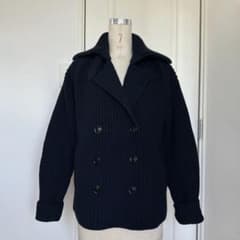 PRADA プラダ ウール100% ニットジャケット ネイビーのサムネイル