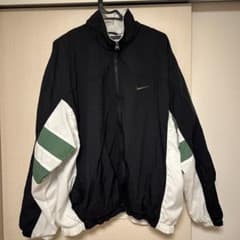 Nike ナイロンジャケット 黒/白/緑　90s〜のサムネイル
