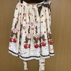Cherish My juicy cherry柄 スカート アイボリーのサムネイル