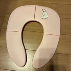 折りたたみ補助便座 吸盤付き　ピンク　持ち運び可能 - 3