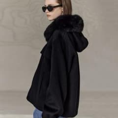 専用です　YONFA ウールカシミヤフードコート　ブラック　新品　ヨンファ 新品未使用】YONFA ウールカシミヤフードコート（ブラック） - メルカリ