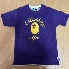 A Bathing Ape リバーシブルTシャツ M 紫 カモ柄のサムネイル