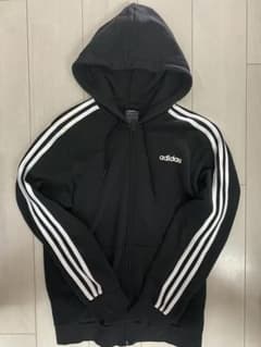 adidas ジップパーカー スウェット 黒のサムネイル