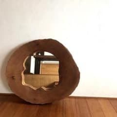 ハンドメイド 切り株 ミラー ウッド 木製 無垢材 ウォールミラー 鏡 ハンドメイド 切り株 ミラー ウッド 木製 無垢材 ウォールミラー 鏡