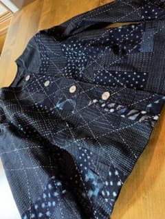 古布リメイク　ジャケット　パッチワーク　刺子　絣　雪ん子　ハンドメイド m77595568898_1.jpg?1765241577