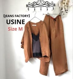 【JEANS FACTORY】USINE サテンオープンカラーシャツセットアップのサムネイル