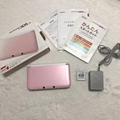 【タイムセール中】ニンテンドー3DS LL ピンク×ホワイト【充電器・ソフト付】のサムネイル