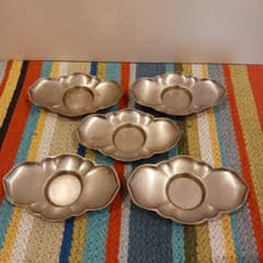 煎茶道具 乾茂號造 錫製 剣木瓜 茶托 5客セット - メルカリ