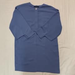 ZARA BASIC ワンピース ミニワンピース チュニック ブルー Fのサムネイル