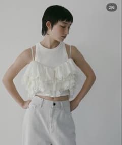 anuke Mesh Frill Camisole - メルカリ