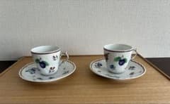 廃盤美品 リチャードジノリ ペルージャ デミタスカップ&ソーサー ペア