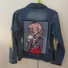 韓国風　デニムジャケット　120cmのサムネイル