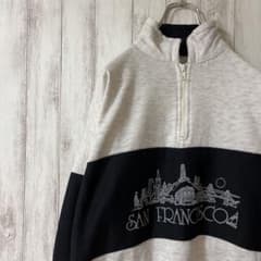 スウェット ハーフジップ トレーナー デカロゴ U.S.A