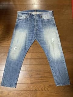 【匿名配送】ポロ ラルフローレン　ダメージ加工クロップドスリムデニムパンツW36のサムネイル