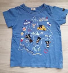 ミキハウス ダブルビー Tシャツ　青のサムネイル