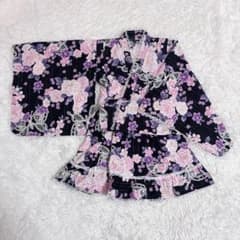 y2k 姫ギャル 黒 紫 アゲハ 浴衣ドレス 140 - メルカリ