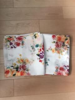 ☆1度取付けを試みたのみ☆フランフランスタイルカーテン☆オレンジ☆195cm2枚のサムネイル