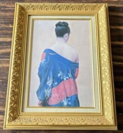 岡田 三郎助 「あやめの衣」複製 工芸画 額装 人物画 絵画 F - メルカリ