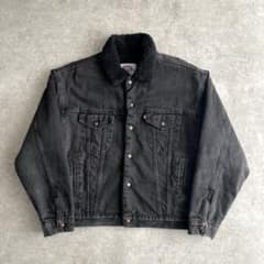 90s LEVIS オール ブラック デニム ボア ジャケット USA製 L - メルカリ