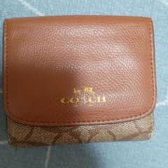 COACH 三つ折り財布 シグネチャー ブラウンのサムネイル