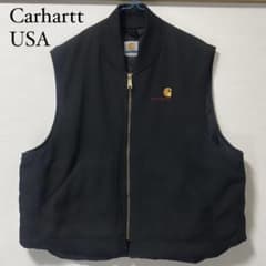 【人気 値下げ可】Carharttブラック ダックベスト カーハート USAのサムネイル