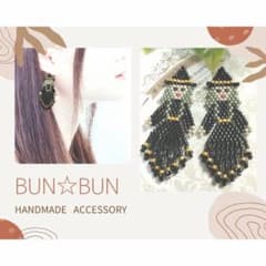 No.187 ハンドメイド☆デリカビーズステッチ　魔女　ハロウィン