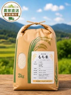‼️残りわずか‼️高知県産もち米 ２キロ Ｒ7年11月精米香り豊か！✨粘り良し！✨のサムネイル