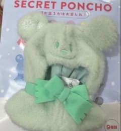 【新品•未使用】ディズニーストア　シークレットポンチョ　緑（グリーン）のサムネイル
