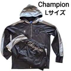 Champion ジャージ セットアップ 魔裟斗 黒 シルバー 上下 刺繍 - メルカリ