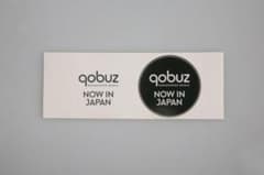 비매품 ! qobuz 코바즈 참신 로고 스티커 흑백 원
