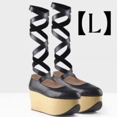 廃盤　BODYLINE 新品　厚底　木底　シューズ　黒　地雷　【Lサイズ】 廃盤 BODYLINE 新品 厚底 木底 シューズ 黒 地雷 【Lサイズ】 - メルカリ