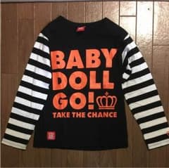 ベビードール Tシャツ120センチ黒のサムネイル