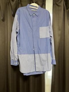 UNIQLO +J スーピマコットンオーバーサイズシャツ L 青 ストライプのサムネイル