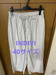 INDIVI ドロストワイドパンツ Lサイズのサムネイル
