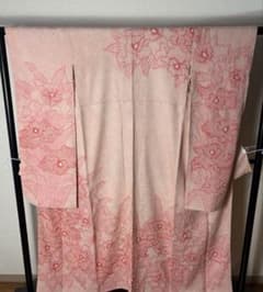 中振袖　正絹　ジュニア　絞り　七五三　花柄　草花　百貨店扱い　RT4 中振袖 正絹 ジュニア 絞り 七五三 花柄 草花 百貨店扱い RT4 - メルカリ
