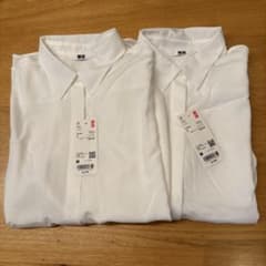 UNIQLO レーヨンブラウス 長袖 ホワイト Mサイズ 2枚セットのサムネイル
