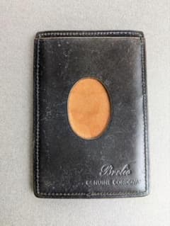 【中古】Brelio ブレイリオ パスケース コードバン 黒のサムネイル
