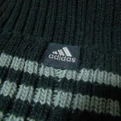 レトロかわいい♬　美品♪　adidas　アディダス　ニット帽　ビーニー　ブラック