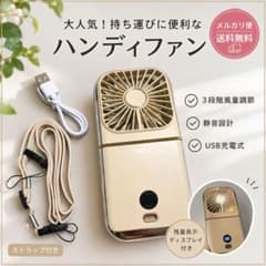 D.KELLY ハンディファン 本体 USB充電式 ストラップ付⭐️のサムネイル