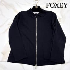 FOXEY フォクシー　カシミヤ混 ニット　カーディガン　紺色 FOXEY フォクシー カシミヤ混 ニット カーディガン 紺色 - メルカリ