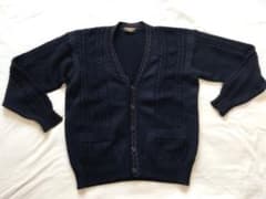 Italy製 Brooks Brothers ケーブルニットカーディガン M 紺 - メルカリ