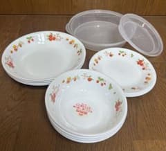 うさI CORELLE フルーツ柄 平皿深皿12点+蓋2点 計14点セット うさ様専用I CORELLE フルーツ柄 平皿深皿12点+蓋2点 計14点セット