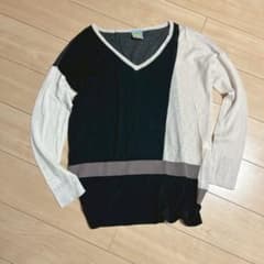 1659 C&C California カラーブロック Vネックニット Lサイズのサムネイル